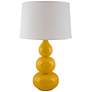 RiverCeramic&#174; Triple Gourd Gloss Curry Yellow Table Lamp