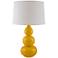 RiverCeramic® Triple Gourd Gloss Curry Yellow Table Lamp