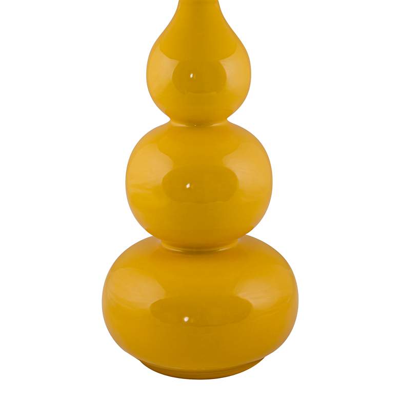 Image 2 RiverCeramic® Triple Gourd Gloss Curry Yellow Table Lamp more views