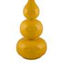 RiverCeramic&#174; Triple Gourd Gloss Curry Yellow Table Lamp