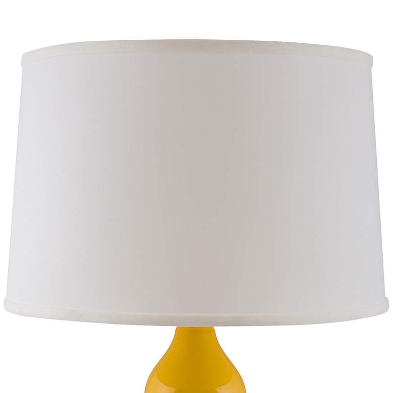 Image 3 RiverCeramic&#174; Triple Gourd Gloss Curry Yellow Table Lamp more views