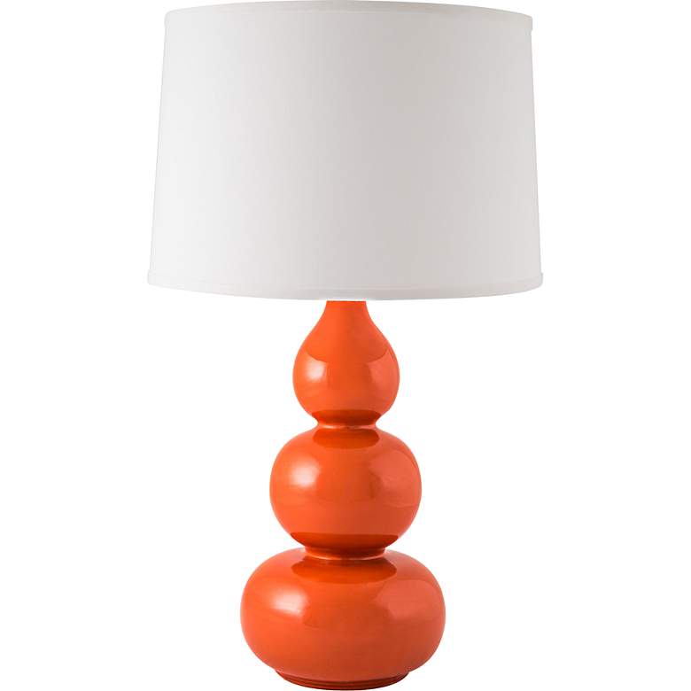 Image 1 RiverCeramic&#174; Triple Gourd Gloss Paprika Table Lamp