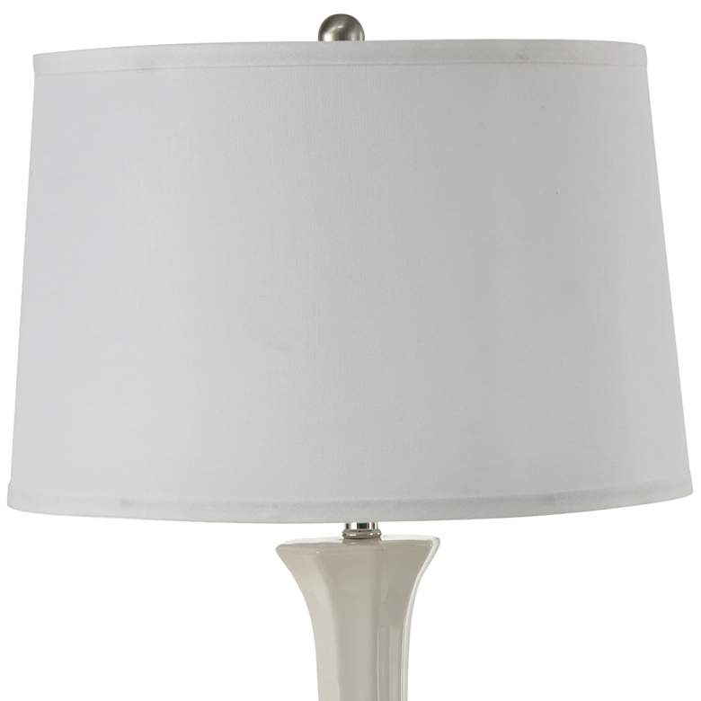 Image 3 RiverCeramic&#174; Vibe White Glazed Vase Table Lamp more views