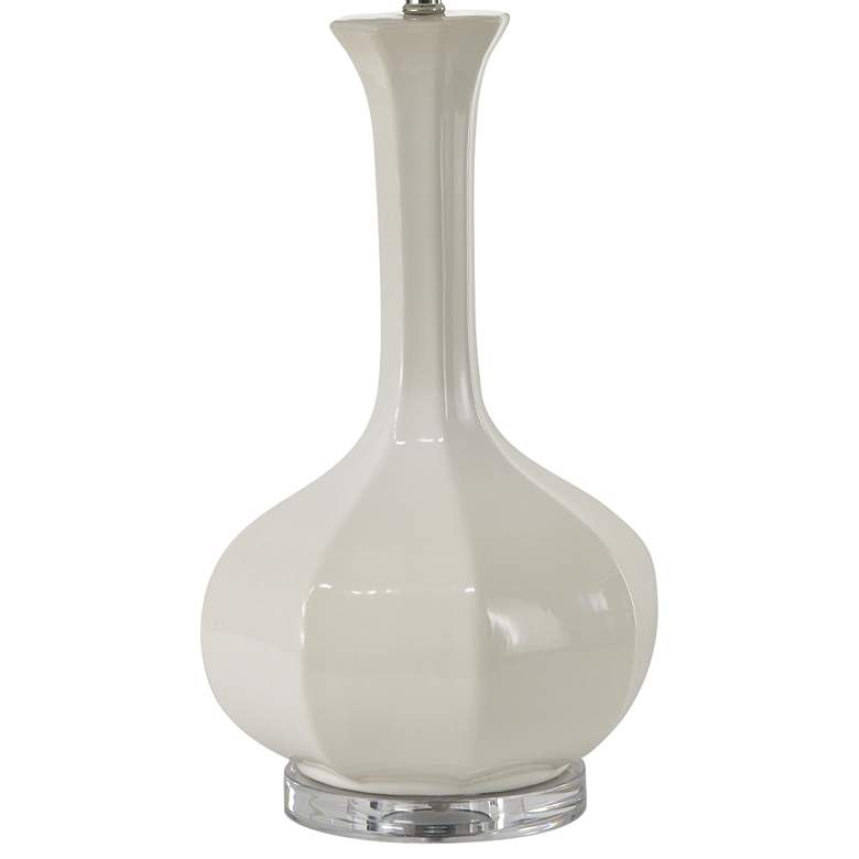 Image 4 RiverCeramic&#174; Vibe White Glazed Vase Table Lamp more views