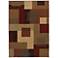 Riverwoods Collection Autumn Squares Area Rug