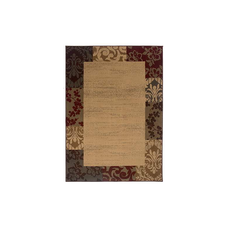 Image 1 Riverwoods Collection Fern Border 5&#39;x7&#39;6 inch Area Rug