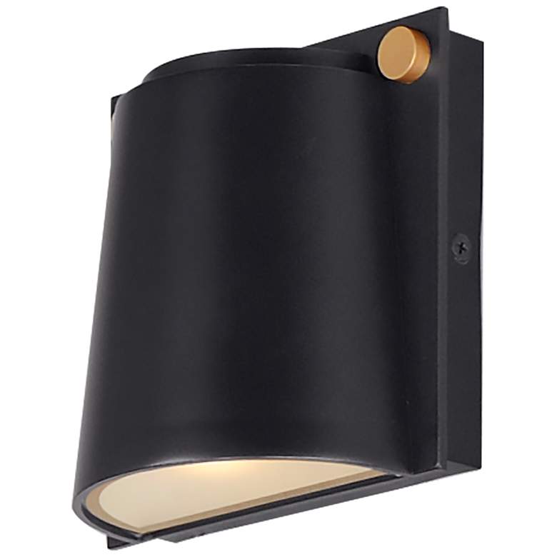 Image 2 Rivet VX Small LED Outdoor Sconce - Black/Antique Brass