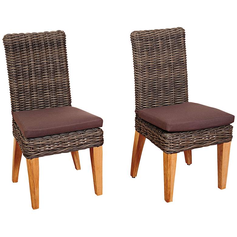 Image 1 Riviello Gray Outdoor Dining Chair Set of 2