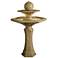 Riviera 45 1/2"H Sandstone 2-Tier LED Outdoor Floor Fountain