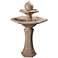 Riviera 56" Sandstone 3-Tier Bubbler Fountain with LED Light