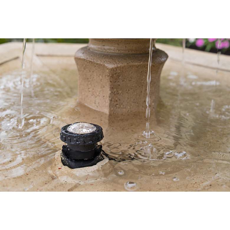 Riviera 56&quot; Sandstone 3-Tier Bubbler Fountain with LED Light more views
