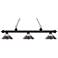 Riviera 57 1/4" Wide Matte Black 3-Light Billiard Pendant