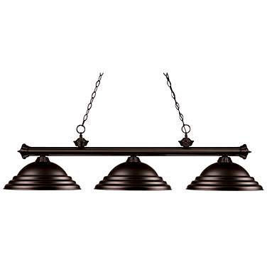 Riviera 59" Wide Bronze 3-Light Billiard Pendant