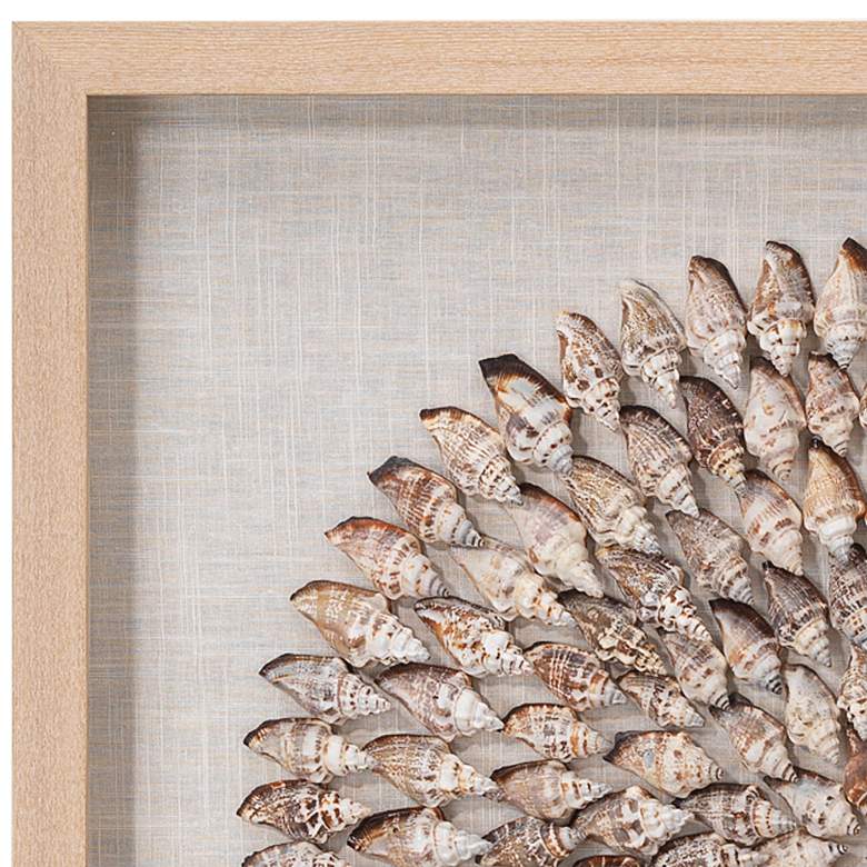 Image 2 Riviera Beige Sinai Shells 23 3/4 inch Square Framed Wall Art more views