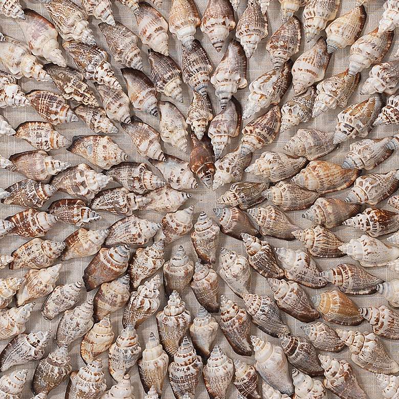 Image 3 Riviera Beige Sinai Shells 23 3/4" Square Framed Wall Art more views