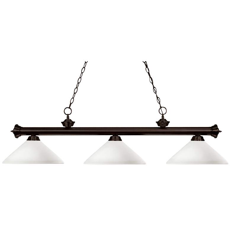Image 1 Riviera by Z-Lite Bronze 3 Light Billiard Light