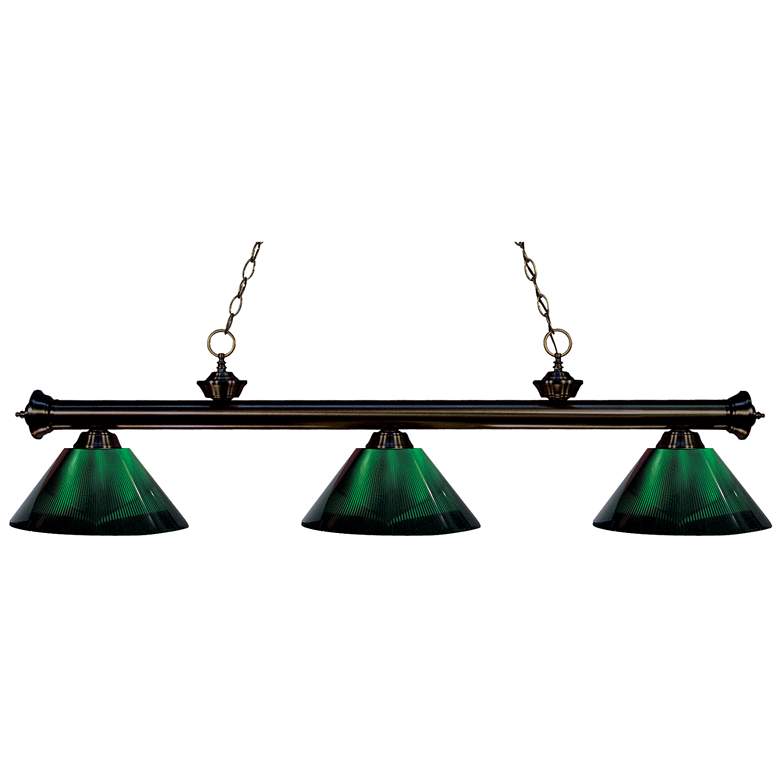 Image 1 Riviera by Z-Lite Bronze 3 Light Billiard Light