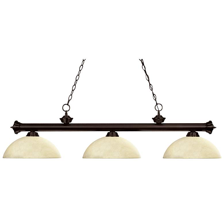Image 1 Riviera by Z-Lite Bronze 3 Light Billiard Light