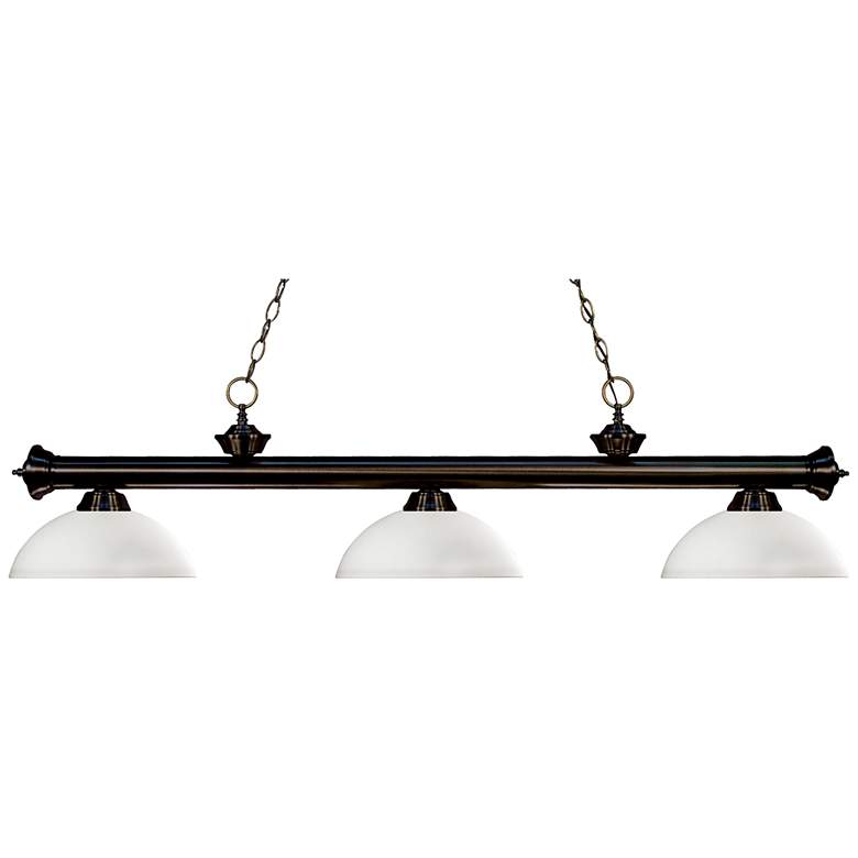 Image 1 Riviera by Z-Lite Bronze 3 Light Billiard Light