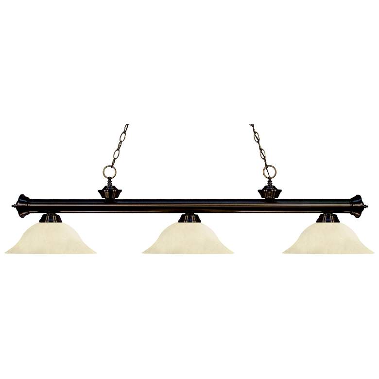 Image 1 Riviera by Z-Lite Bronze 3 Light Billiard Light