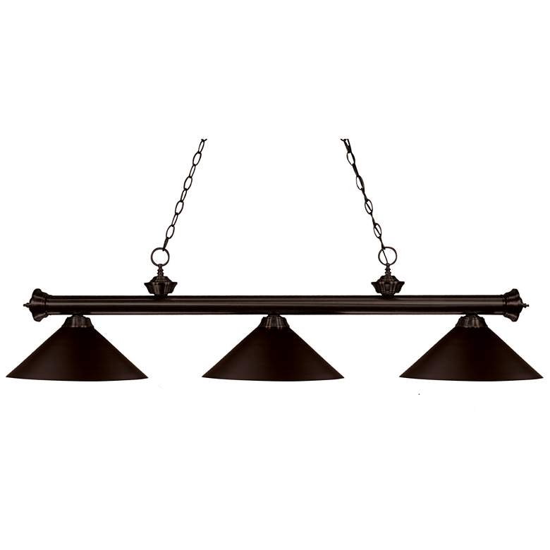 Image 1 Riviera by Z-Lite Bronze 3 Light Billiard Light