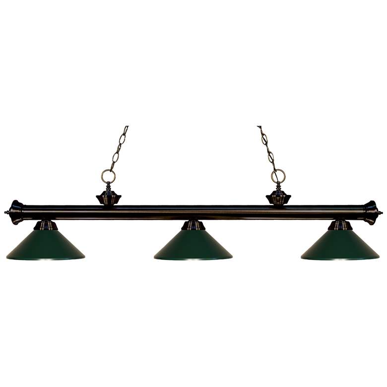 Image 1 Riviera by Z-Lite Bronze 3 Light Billiard Light