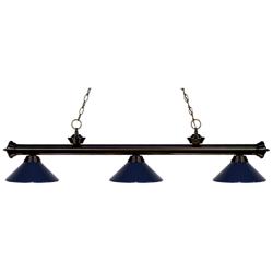 Riviera by Z-Lite Bronze 3 Light Billiard Light