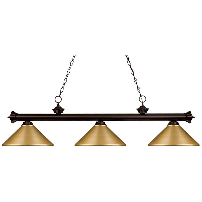 Image 1 Riviera by Z-Lite Bronze 3 Light Billiard Light