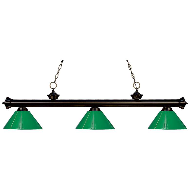 Image 1 Riviera by Z-Lite Bronze 3 Light Billiard Light