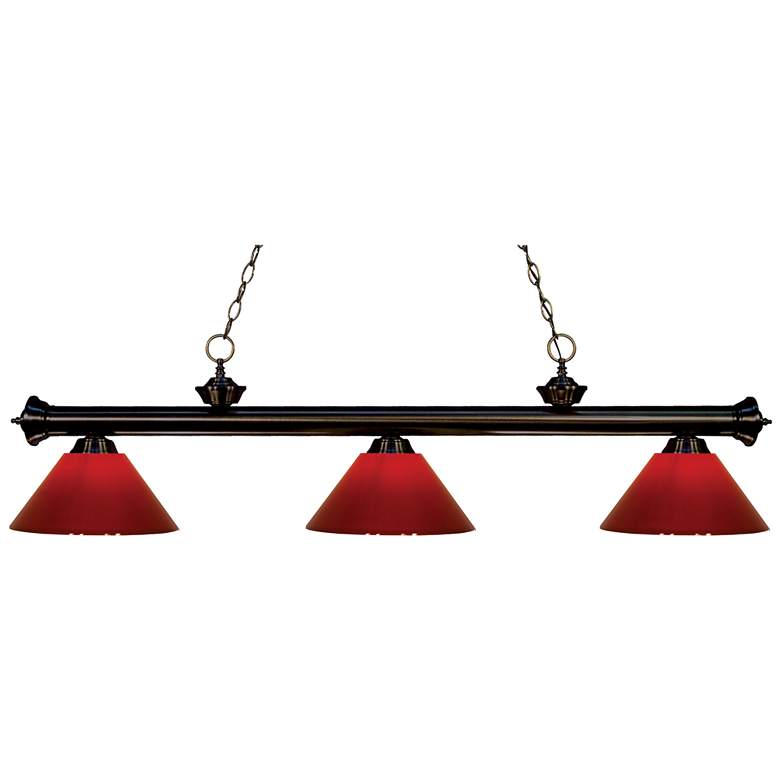 Image 1 Riviera by Z-Lite Bronze 3 Light Billiard Light
