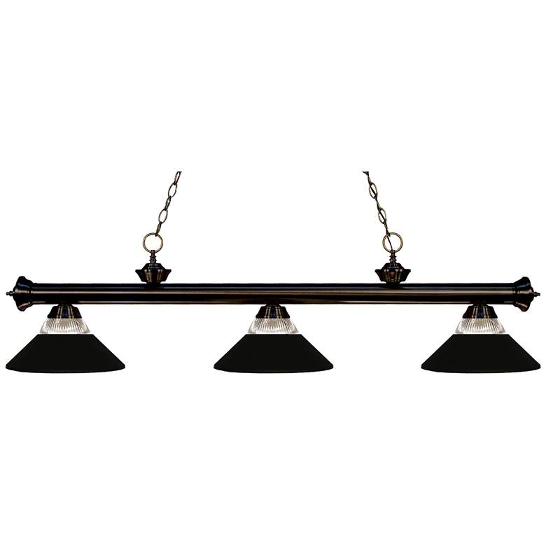 Image 1 Riviera by Z-Lite Bronze 3 Light Billiard Light