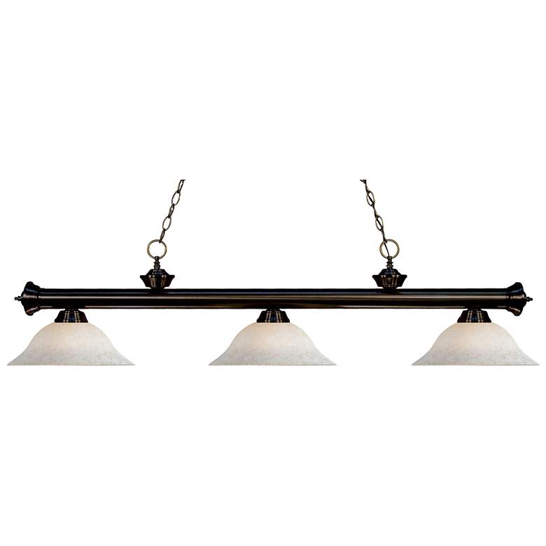 Image 1 Riviera by Z-Lite Bronze 3 Light Billiard Light