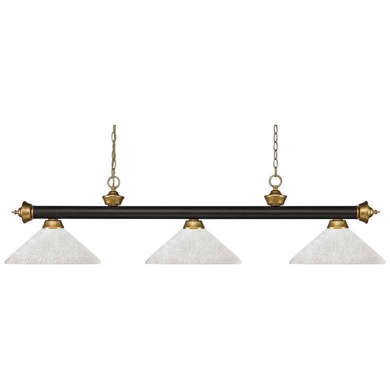 Image 1 Riviera by Z-Lite Bronze + Satin Gold 3 Light Billiard Light