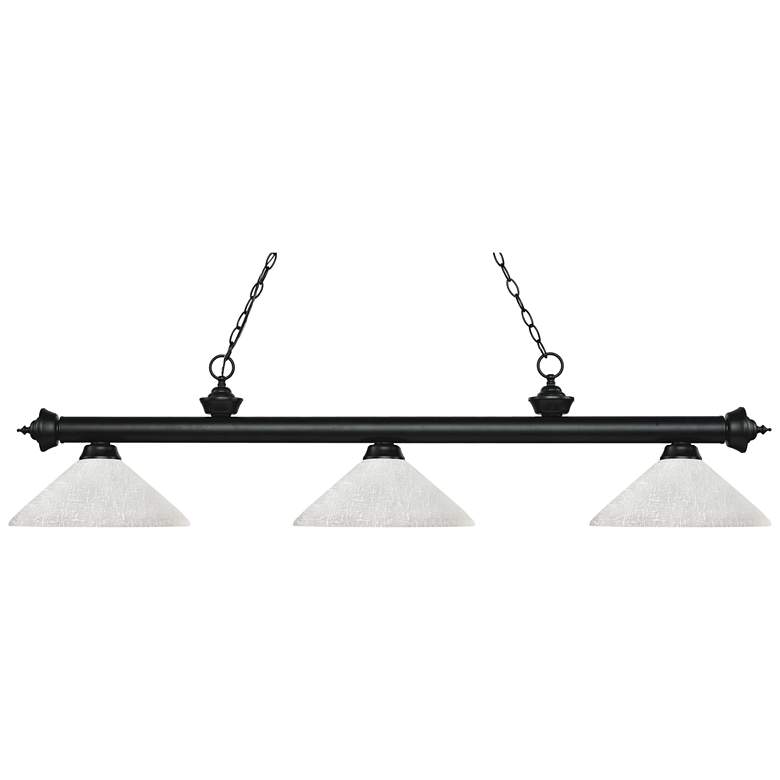 Image 1 Riviera by Z-Lite Matte Black 3 Light Billiard Light