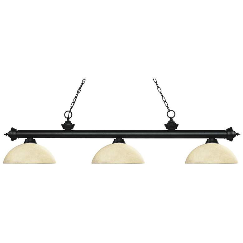 Image 1 Riviera by Z-Lite Matte Black 3 Light Billiard Light