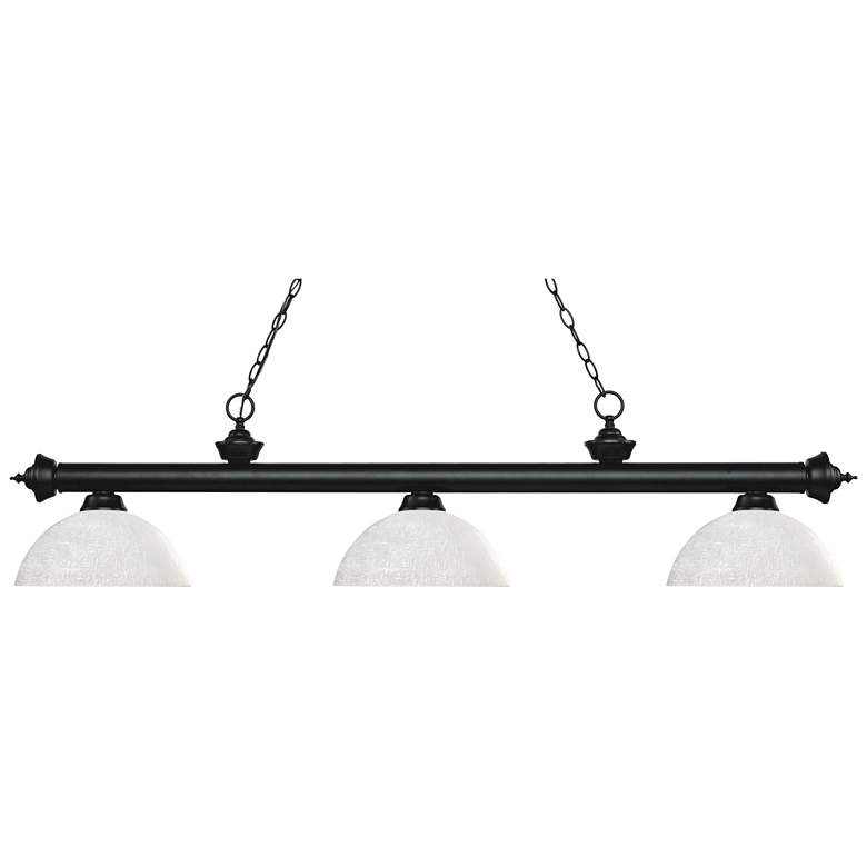 Image 1 Riviera by Z-Lite Matte Black 3 Light Billiard Light