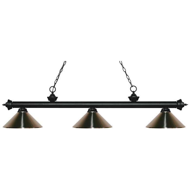 Image 1 Riviera by Z-Lite Matte Black 3 Light Billiard Light