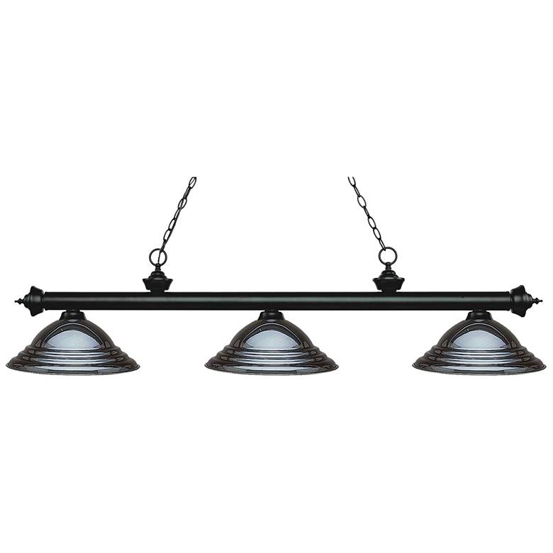 Image 1 Riviera by Z-Lite Matte Black 3 Light Billiard Light