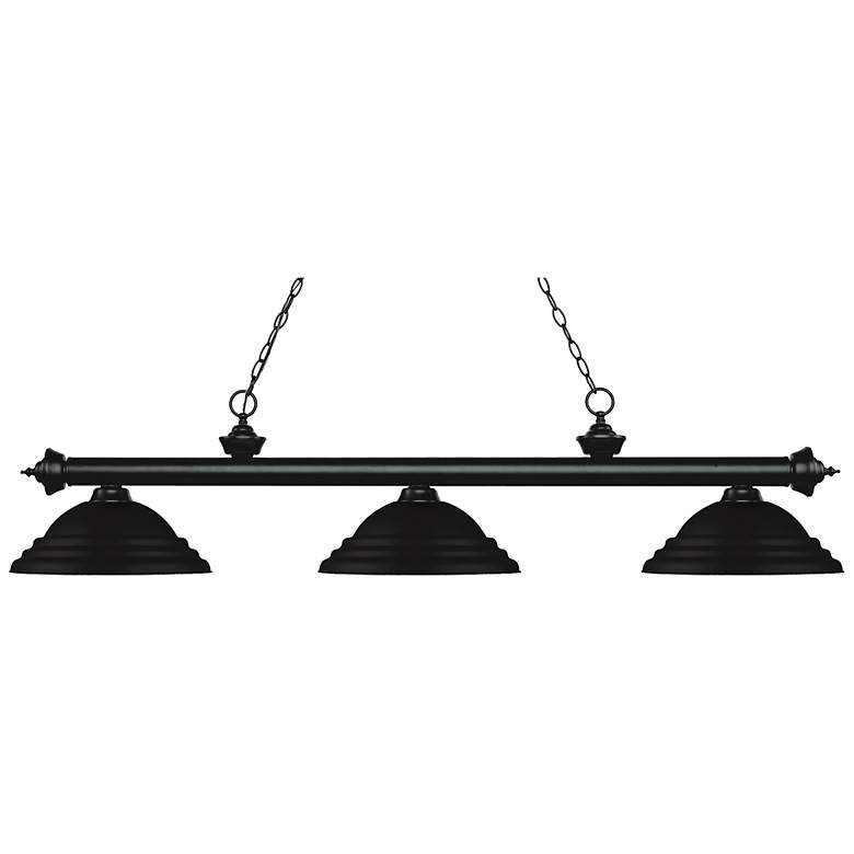 Image 1 Riviera by Z-Lite Matte Black 3 Light Billiard Light
