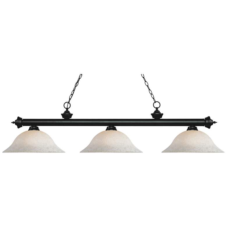 Image 1 Riviera by Z-Lite Matte Black 3 Light Billiard Light