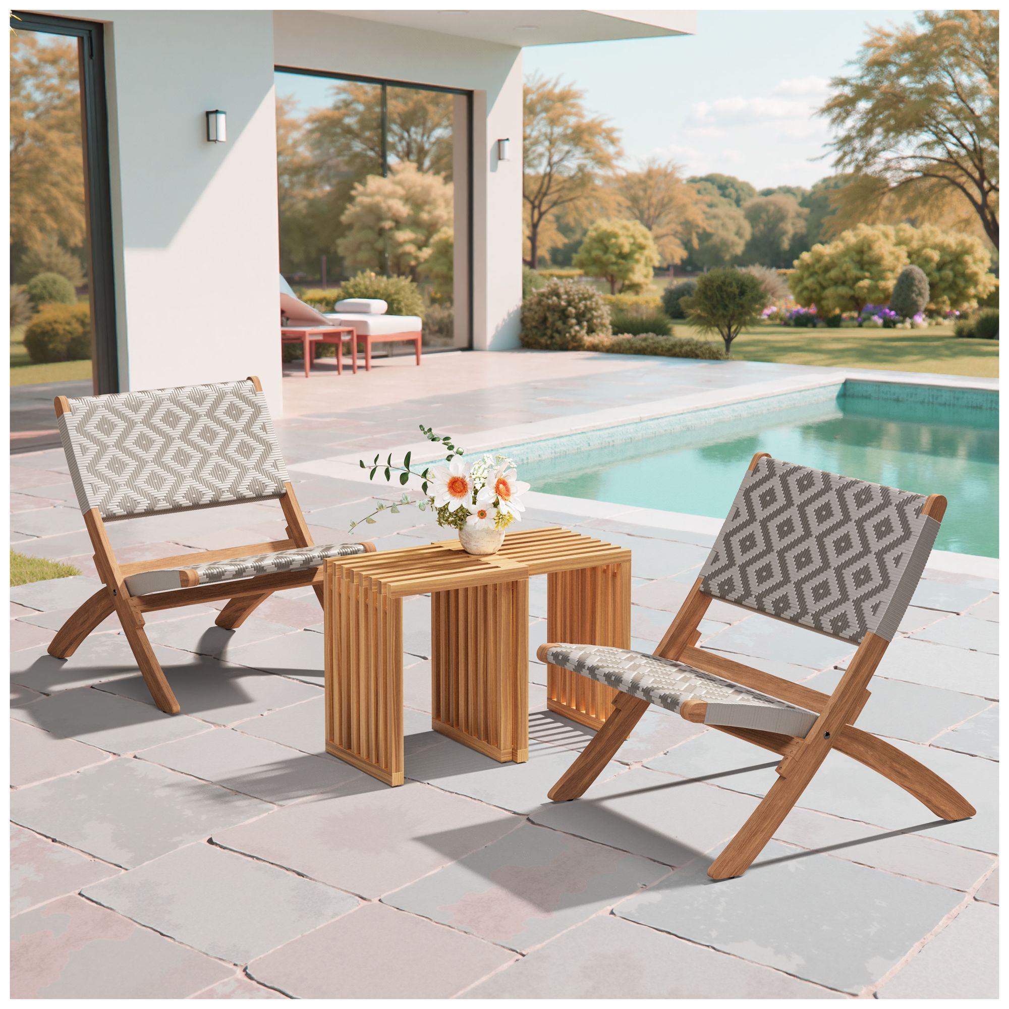 Riviera Extendable Stool Natural Set of 2