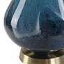 Riviera Sapphire Dark Navy Blue Art Glass Vase Table Lamp