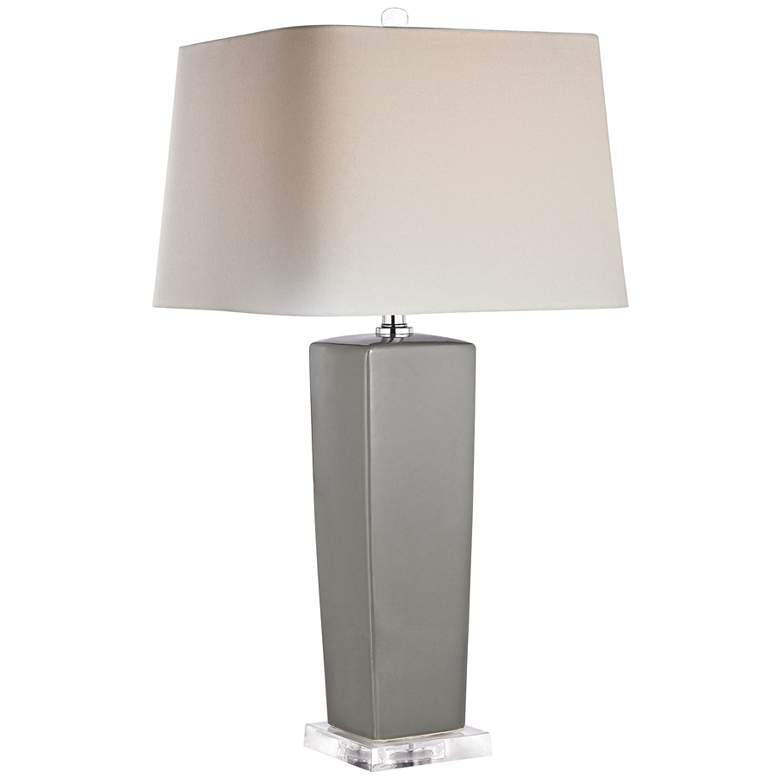 Image 1 Riviera Tapered Gray Ceramic Table Lamp
