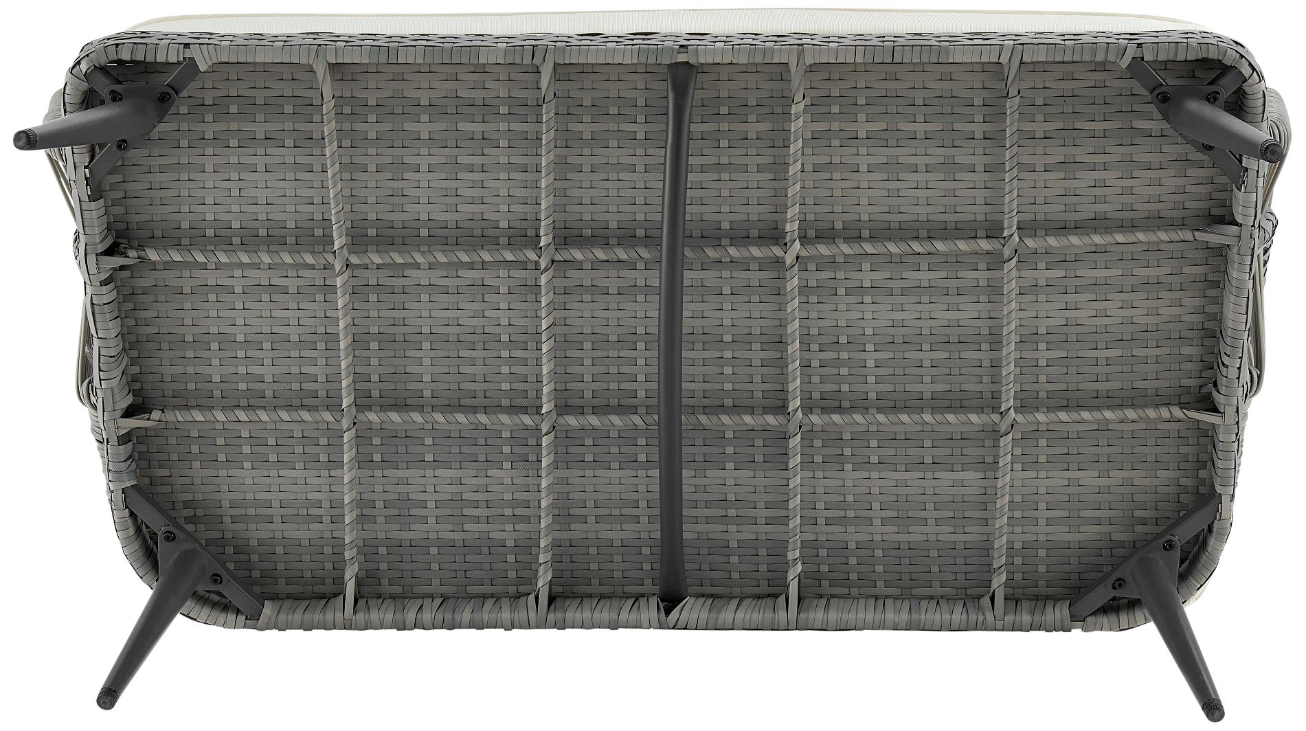 Riviera Wicker 4-Piece 4-Seat Patio Set with Cream Cushion in scene