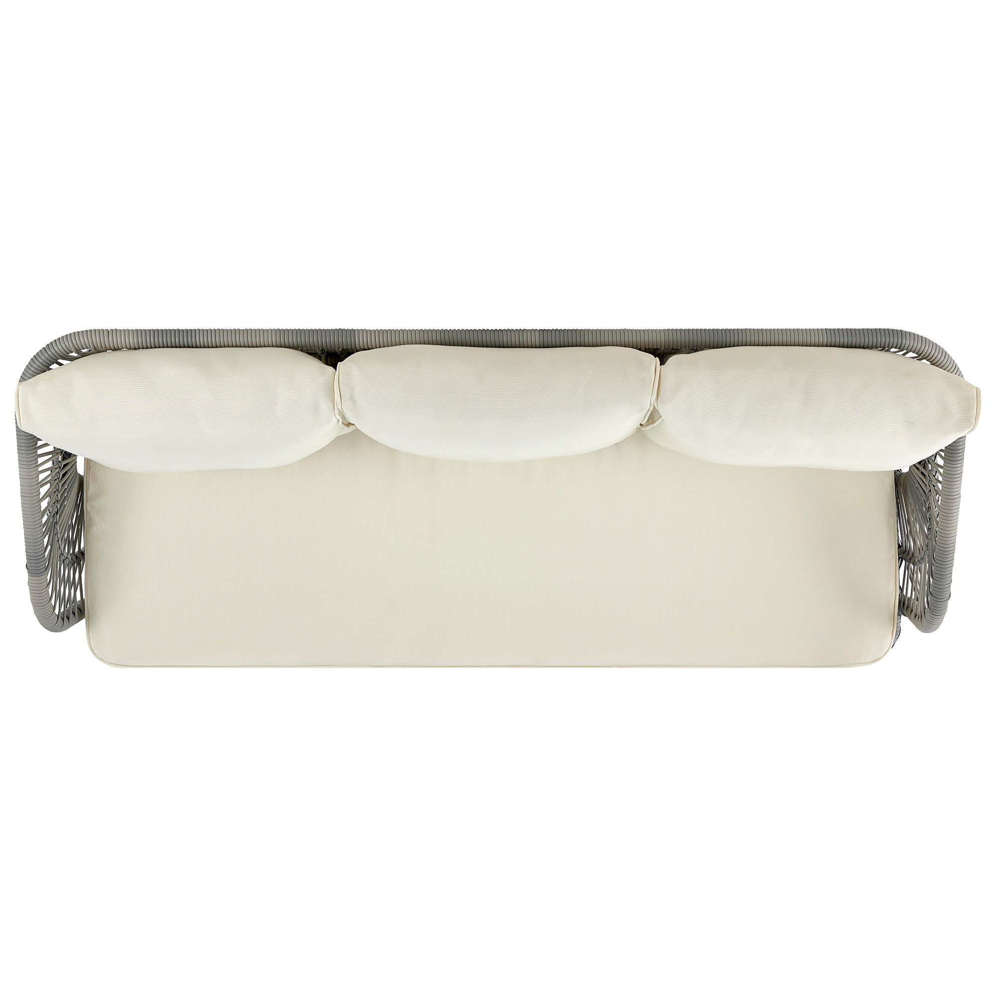 Riviera Wicker 4-Piece 5-Seat Patio Set with Cream Cushion in scene