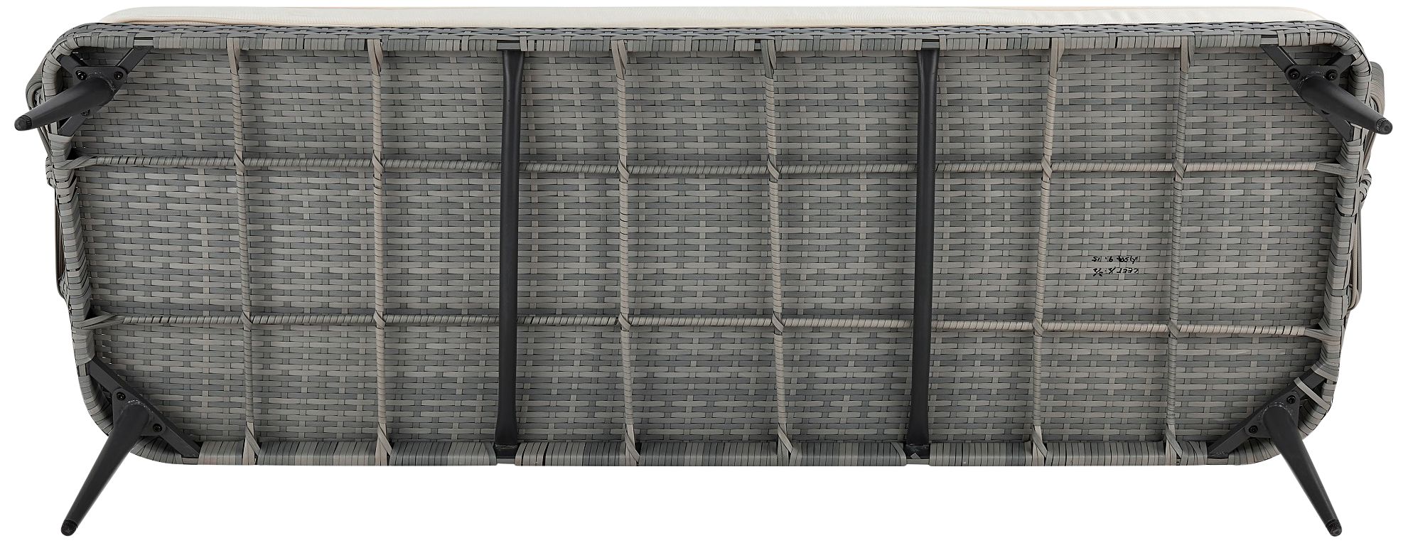 Riviera Wicker 4-Piece 5-Seat Patio Set with Cream Cushion in scene