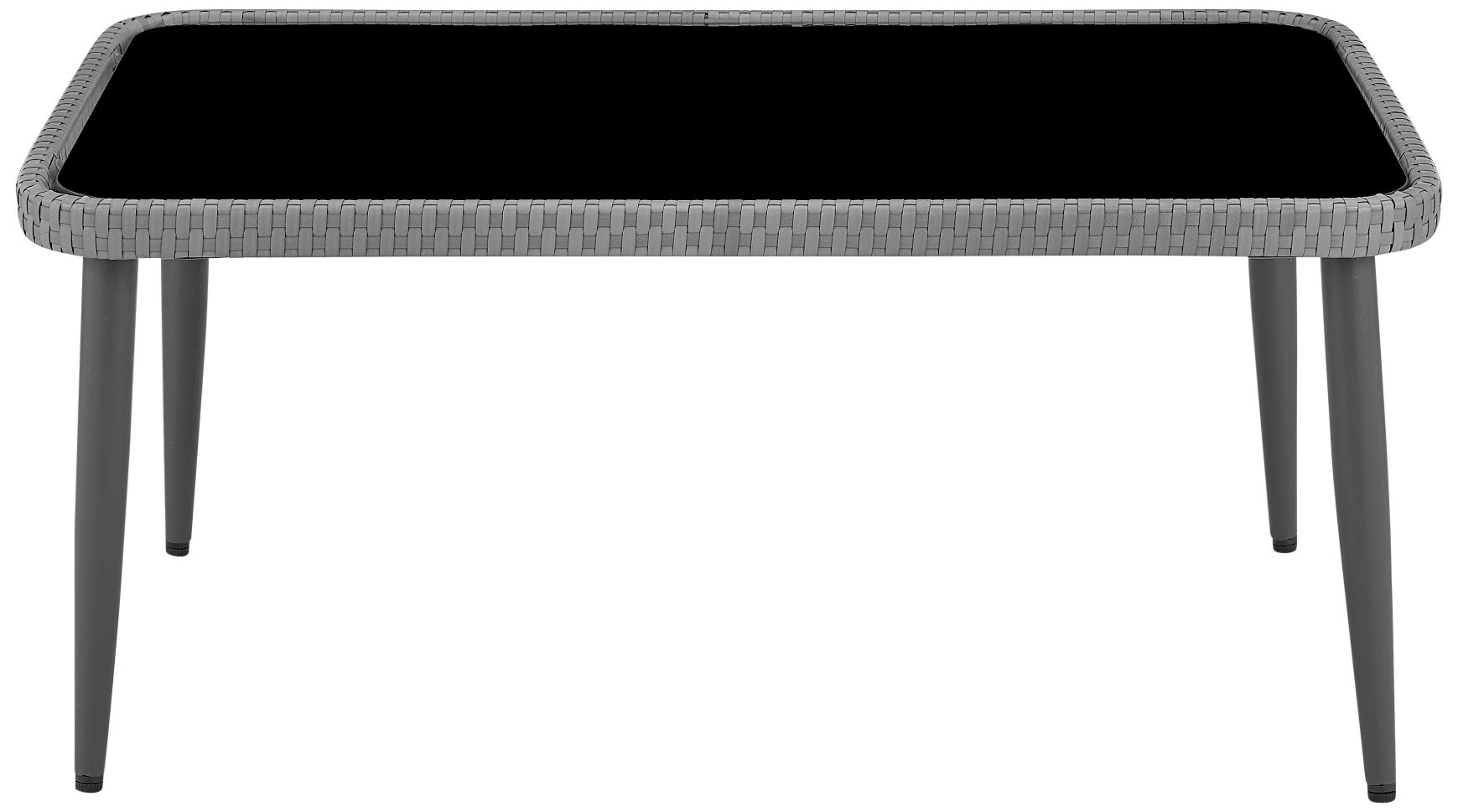 Riviera Wicker 4-Piece 5-Seat Patio Set with Cream Cushion in scene