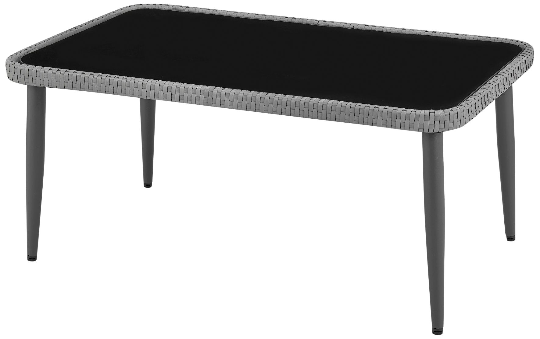 Riviera Wicker 4-Piece 5-Seat Patio Set with Cream Cushion in scene