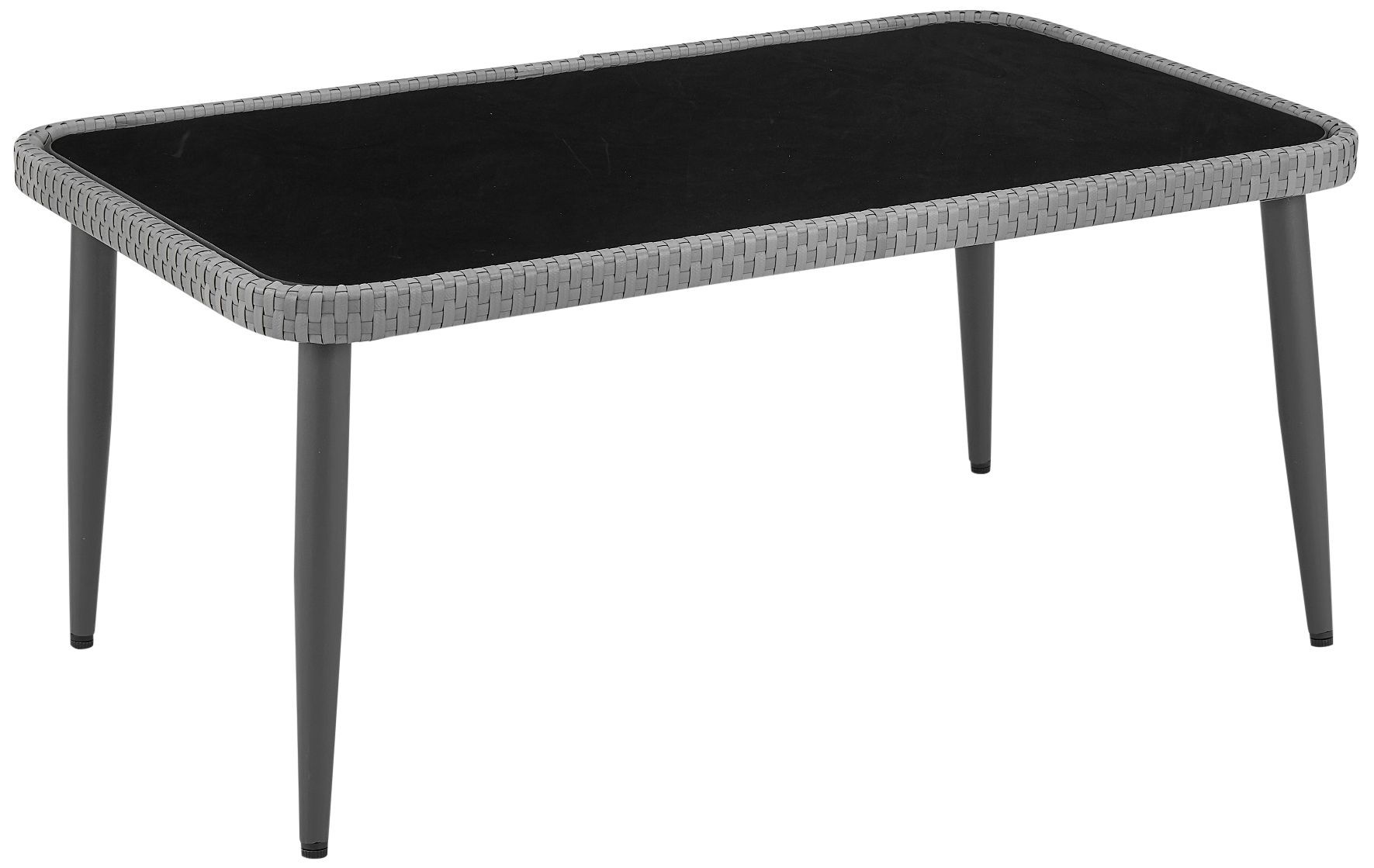 Riviera Wicker 4-Piece 5-Seat Patio Set with Cream Cushion in scene