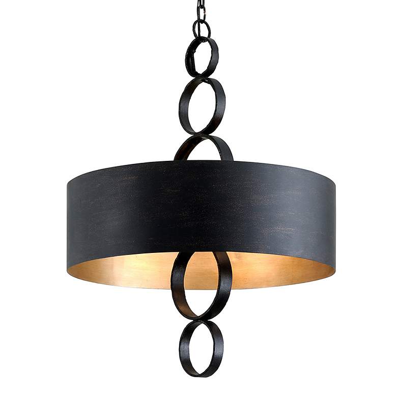 Image 2 Rivington 26 inch Wide Charred Copper Modern Drum Pendant Light